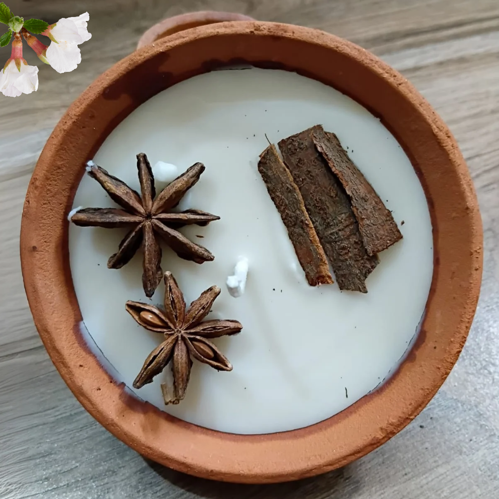 Earthen Glow - Handmade Clay Pot Candle